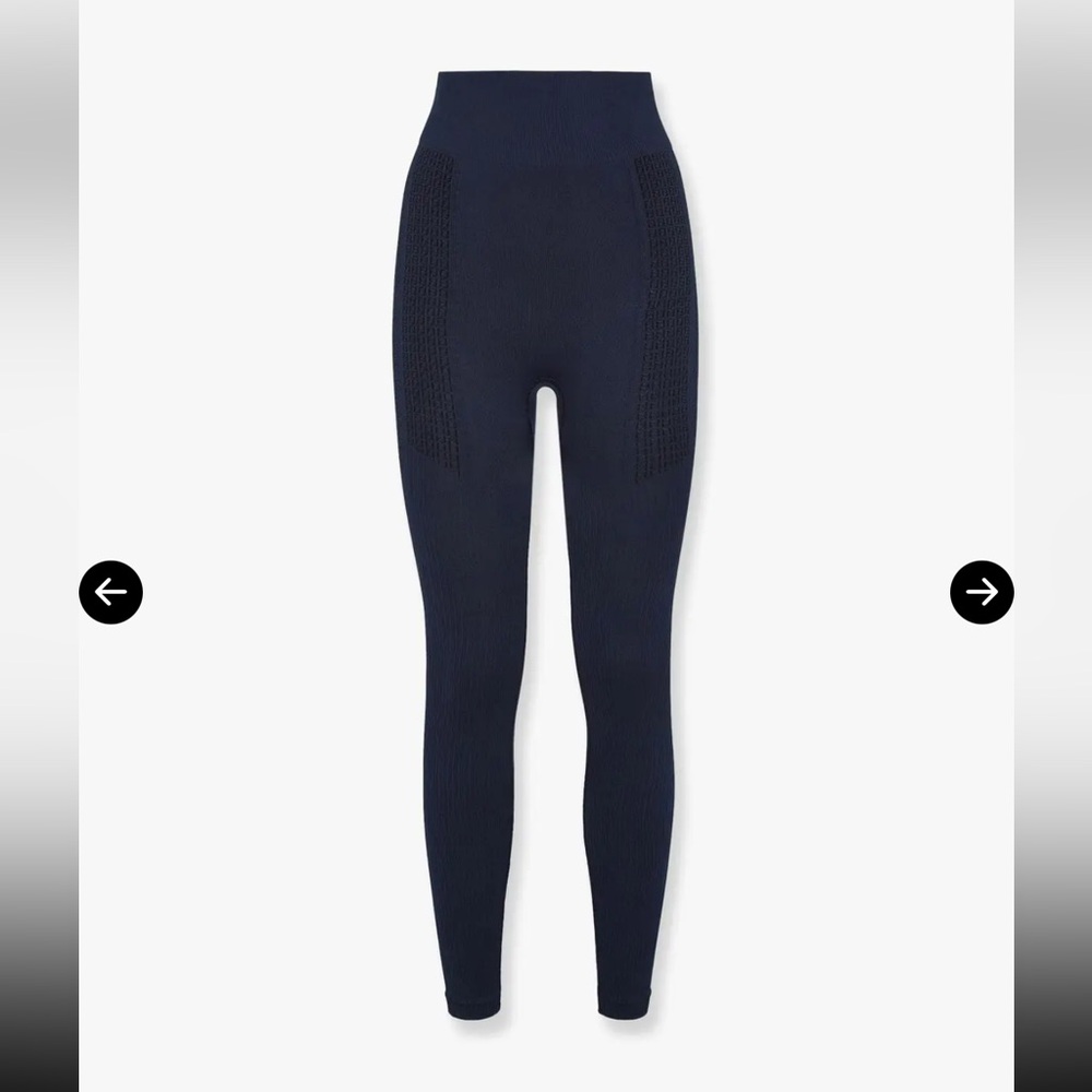 NWT AUTHENTIC Fendi Technical Navy High-Waist Textured LOGO Seamless Leggings - Picture 4 of 6